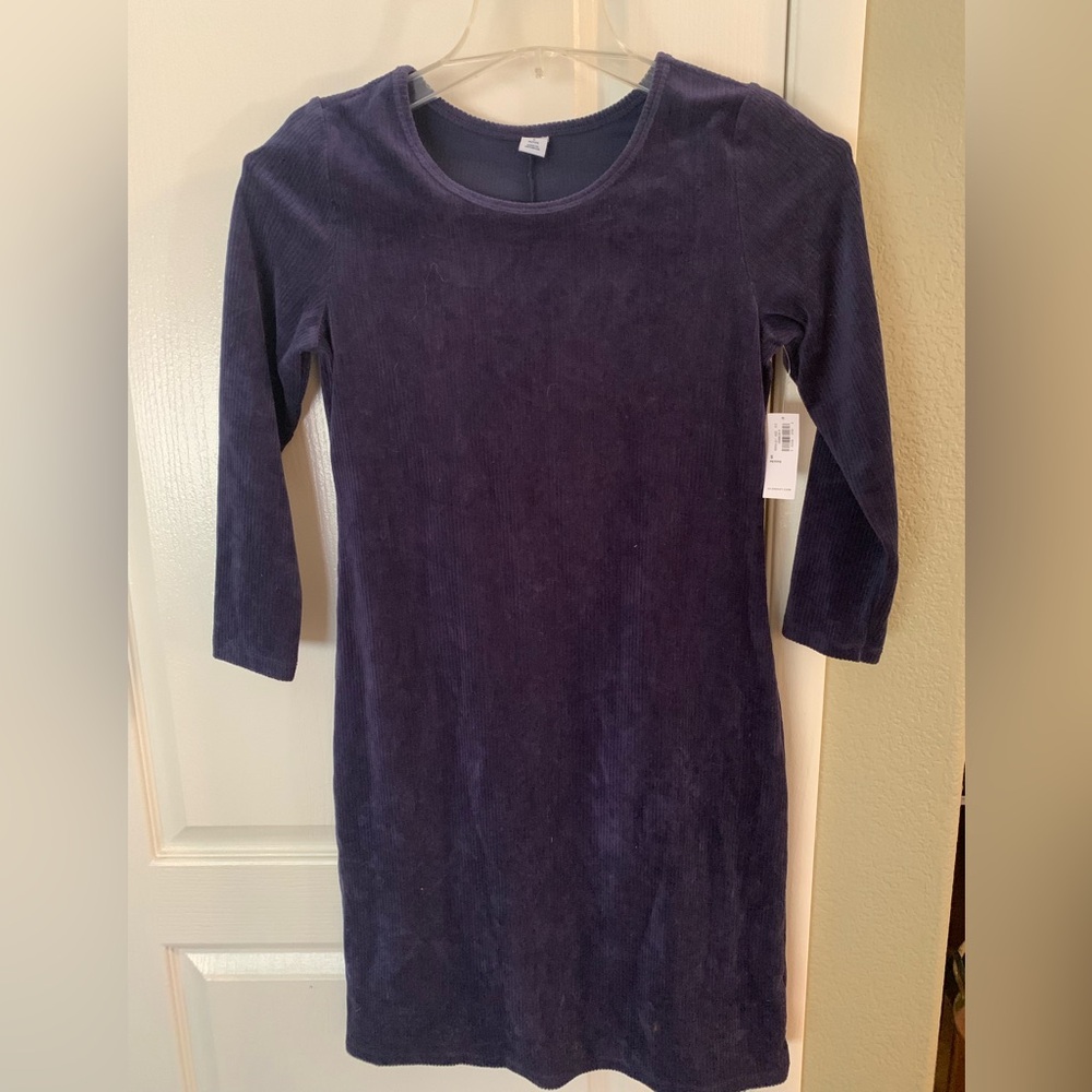 Navy Corduroy Dress